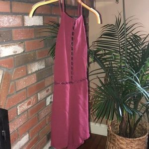 Forever21 Lace Up Back Romper